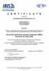 Сертификация системы менеджмента согласно Международному железнодорожному стандарту ИРИС фото образец